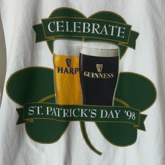 Guinness Irish Label Bottle Groen T-shirt, Fles Groen, XL